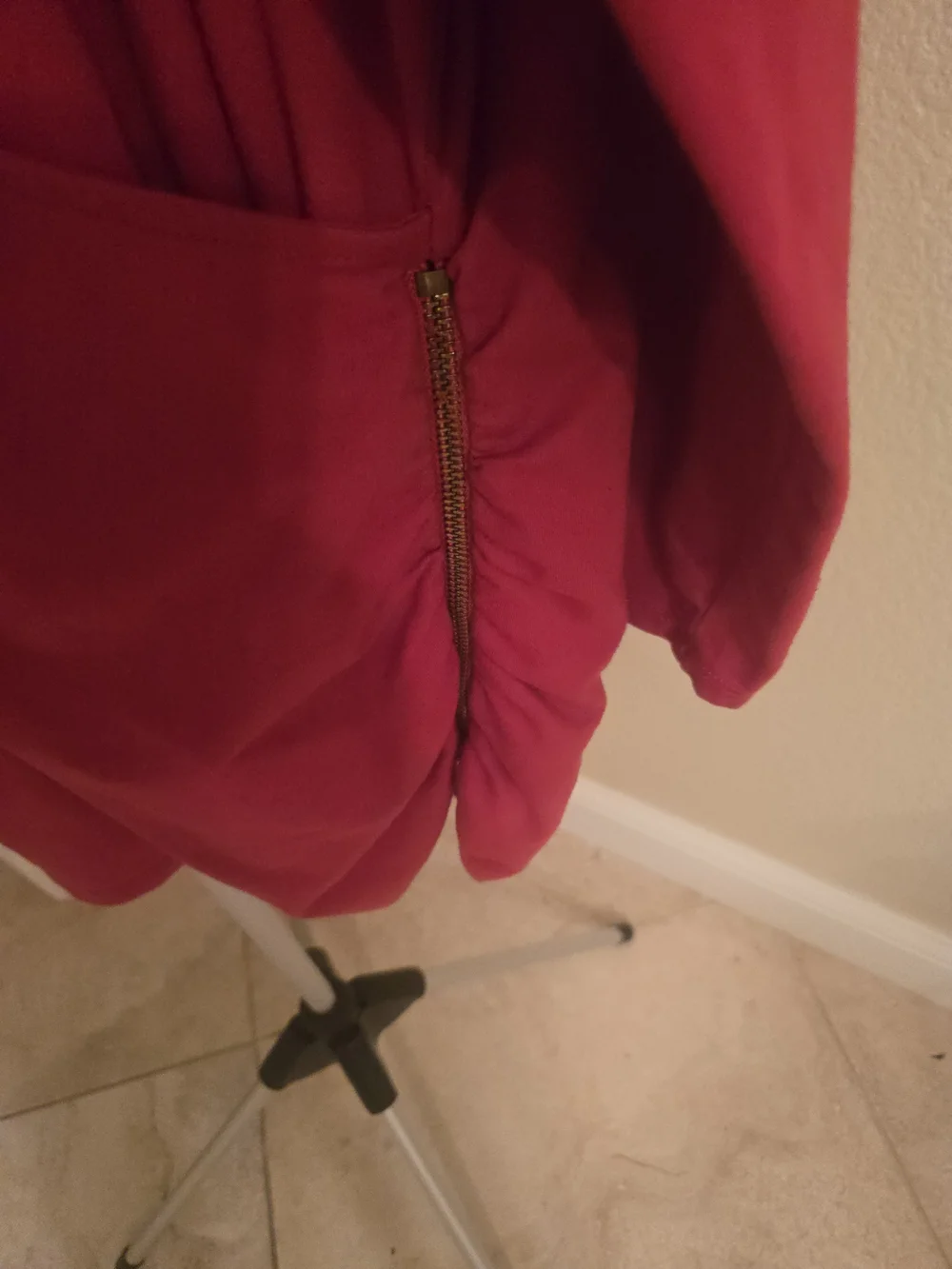 Michael Kors Red Wrap-Front Long Sleeve Top